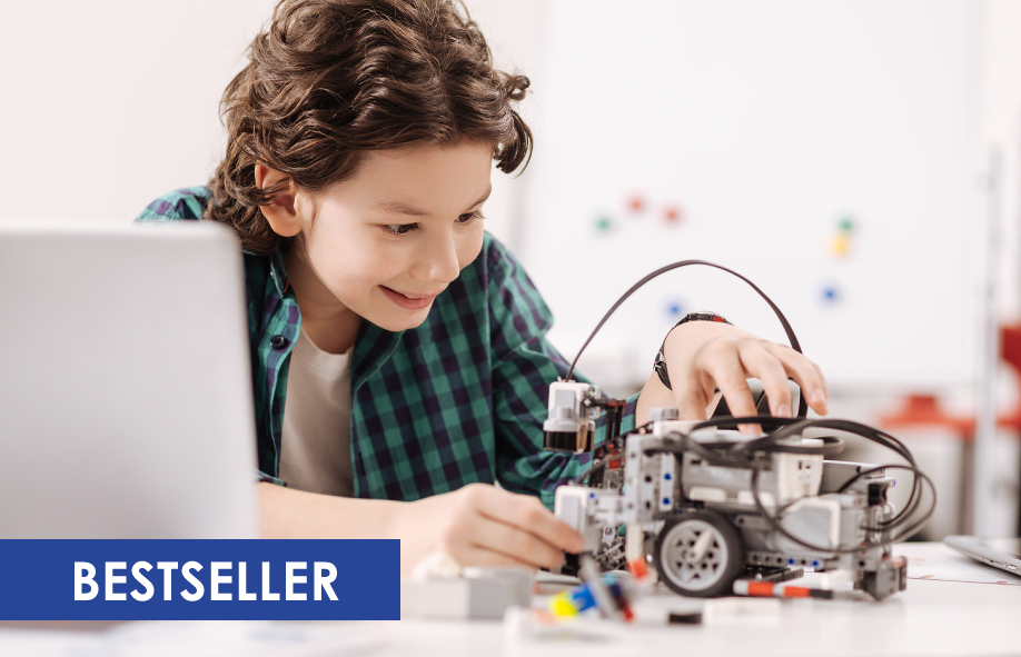 Kolonie Młodych Naukowców - dla dzieci w wieku 10-13 lat, w programie budowa robotów lego ev3, walki robotów, programowanie i doświadczenia chemiczne